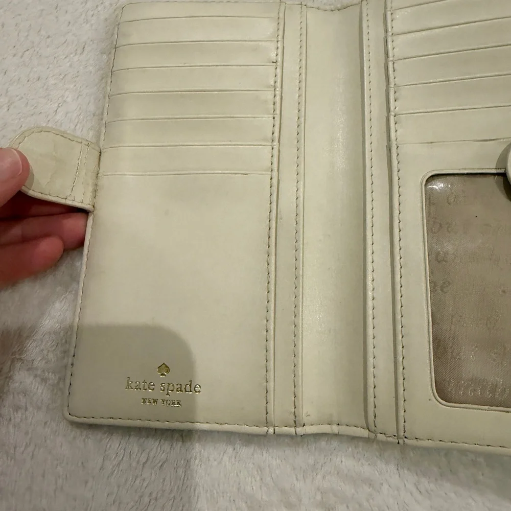 Kate Spade New York Leather Wallet Women’s Zip Around Card Holder Emerald Green - Picture 9 of 14